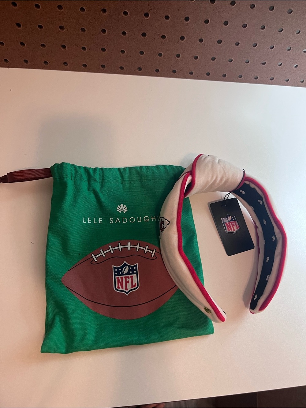Lele Sadoughi Chiefs NFL Headband NWT